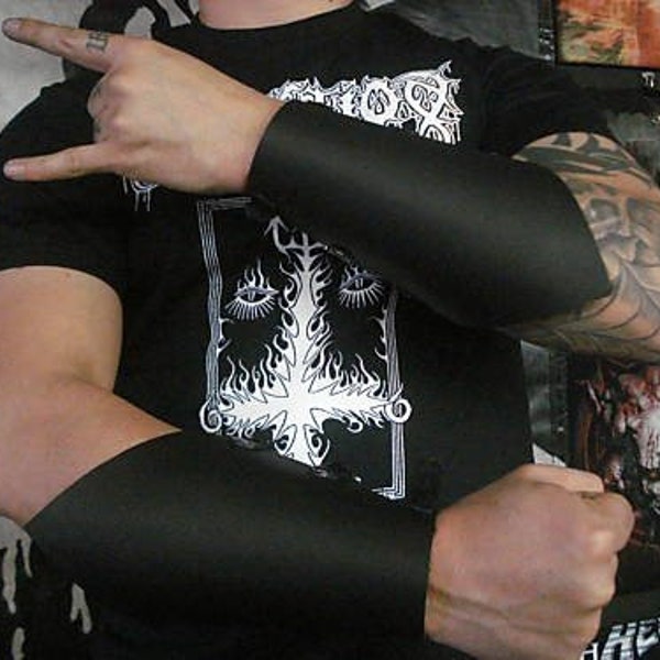 ULVER   Medium Plain Genuine  Leather Gauntlet Folk Black