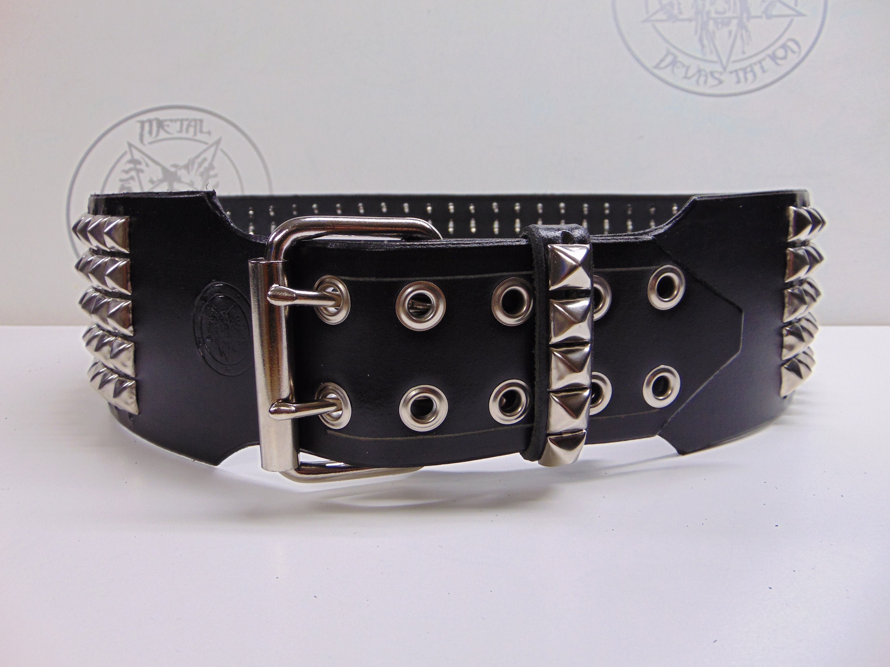HORG Leather Old School Pyramid Studded Belt - Etsy