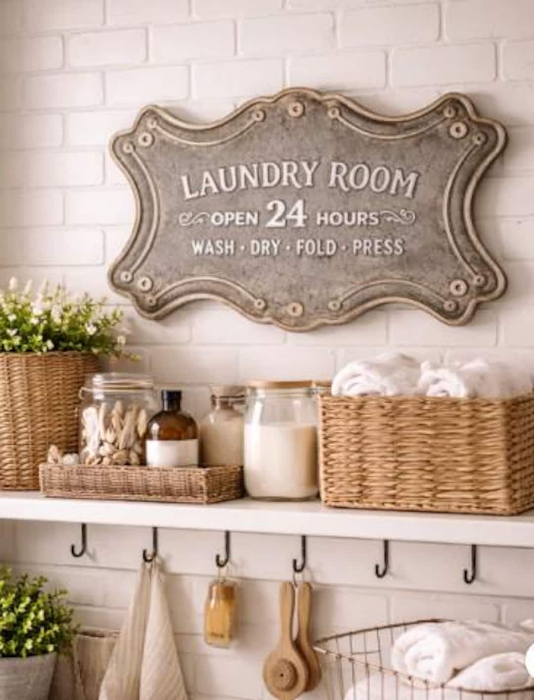 Farmhouse Laundry Room Metal Sign | Rustic Laundry Decor | Vintage - Etsy