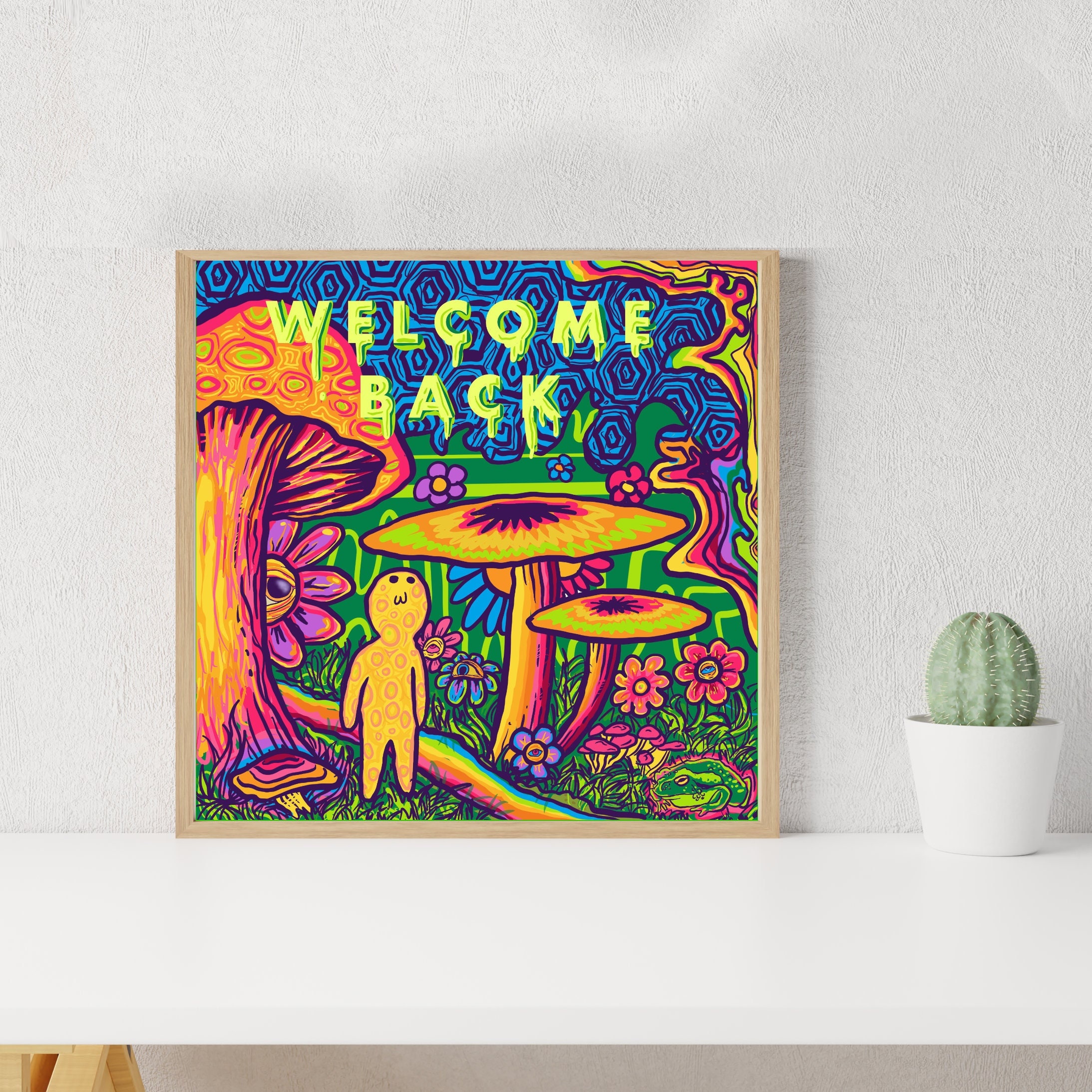 Wall Art Bedroom Trippy Room Decor Aesthetic Poster For Etsy