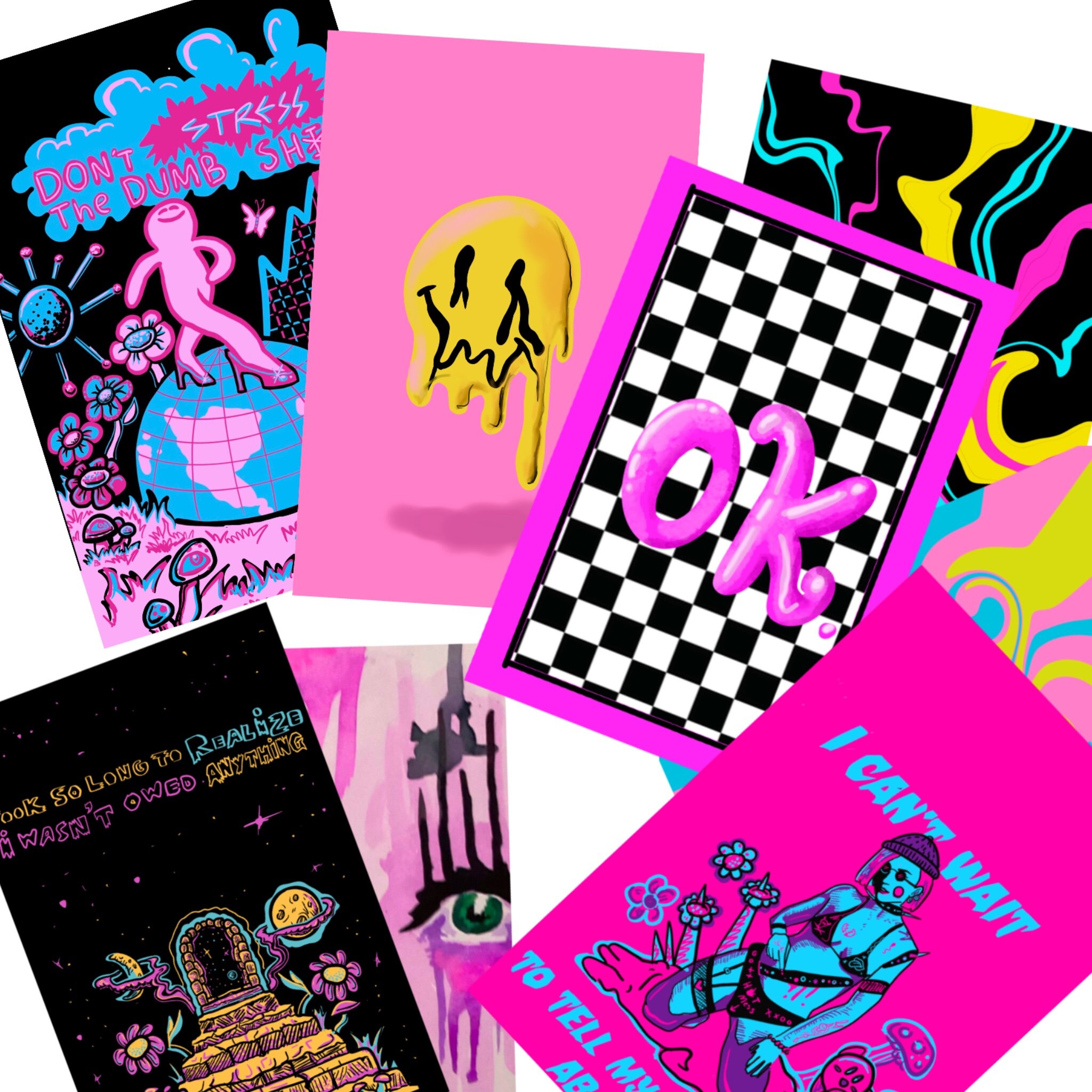 Home & Living Home Décor Trippy Teen Room Decor 60 PCS Indie Aesthetic