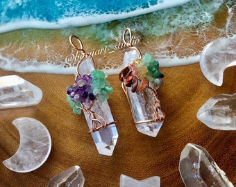 Tree Crystal Points, Healing Crystal, Handmade Jewelry