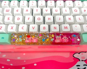 Kirby Keycaps, handmade resin keycaps, Gaming Keycaps