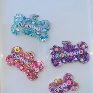 Light Pink Glitter Tag Earrings Light Pink Glitter Tag Earrings
