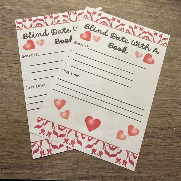 Blind Date With A Book Labels | Printables