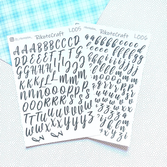 Cursive Alphabet Sticker Sheet for Planner or Bujo I Etsy