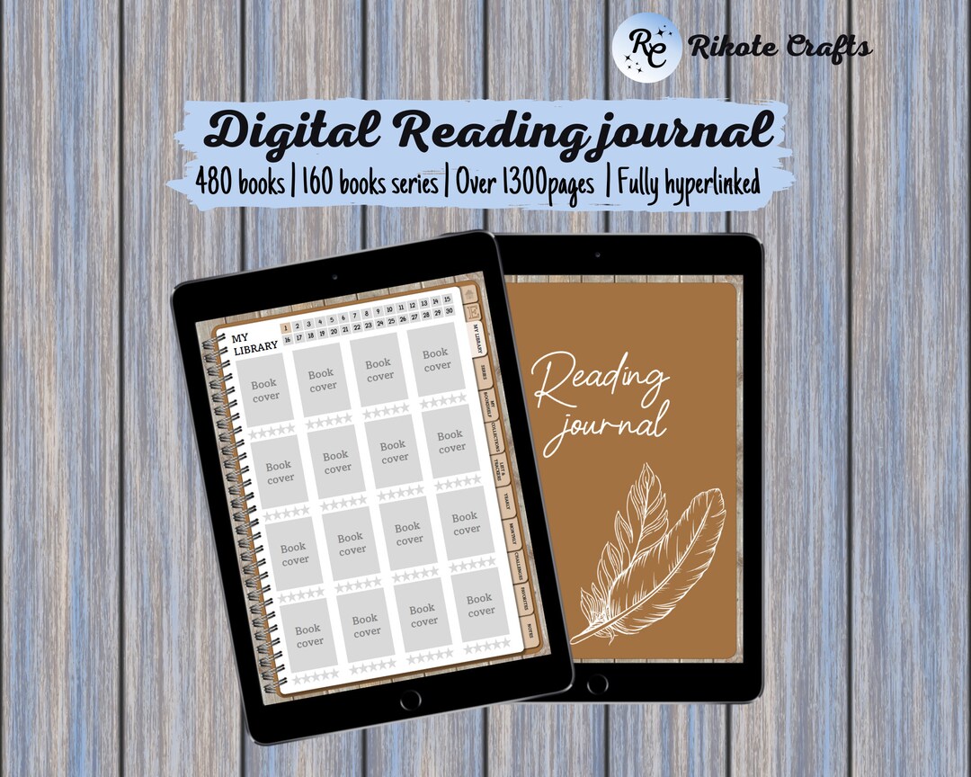 Digital Reading Journal Fully Hyperlinked Digital Reading Planner for ...
