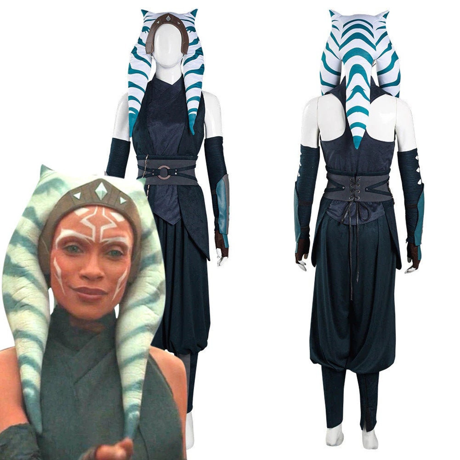 S2 Ahsoka Tano Cosplay Costume Top Pants Outfits Halloween Etsy