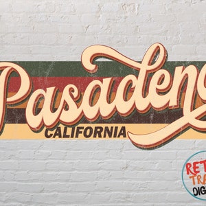 Pasadena Sublimation, Retro, Vintage, Distressed, Grunge, Retro Stripe Circle, Digital Download, PNG, Clip Art