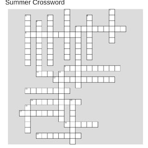 summer crossword puzzle