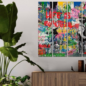 Graffiti canvas art Contemporary wall decor
