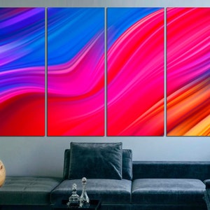 Curves colorful art Abstract art canvas print