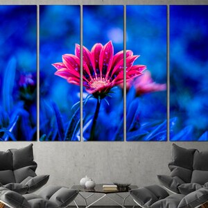 Pink Flower Canvas Art Print: Floral Wall Decor