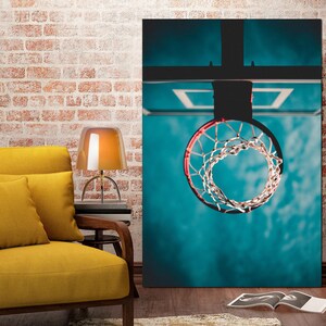 Basketball hoop art decor Basketball canvas print