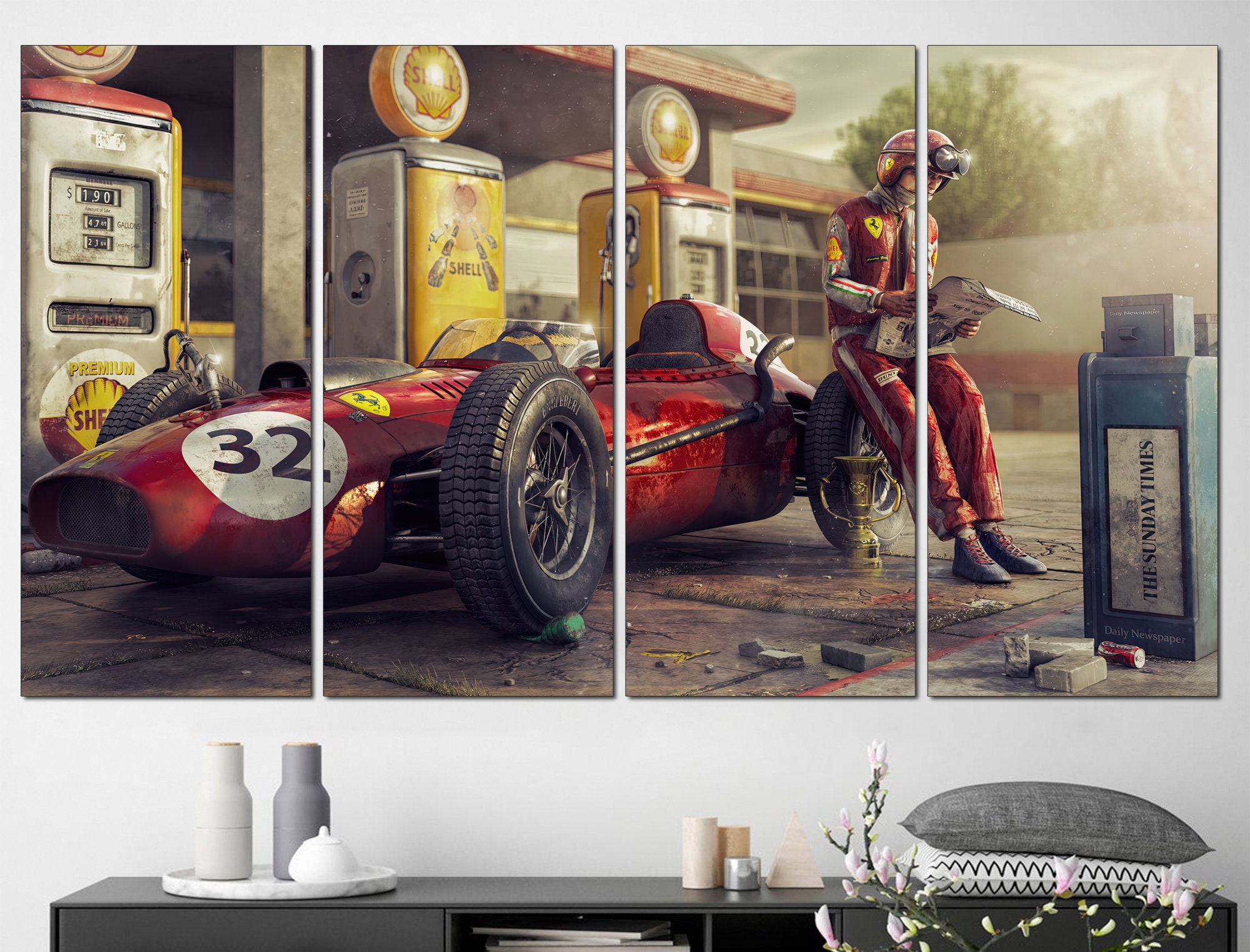Canvas Schilderij F1 - Racebaan - Italië - Zwart - Autodromo Enzo e Dino Ferrari