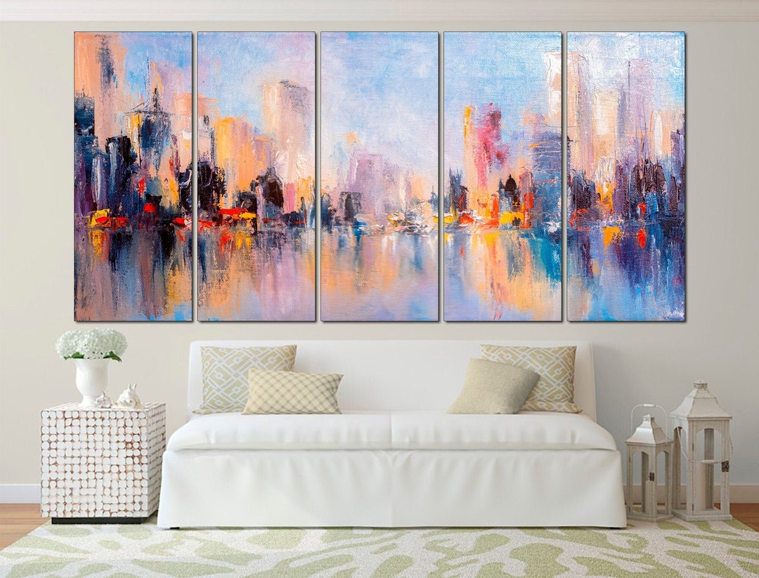 Urban Wall Art Modern Art Print City Abstract Art Wall Art Decor Extra Large Print Contemporary ...