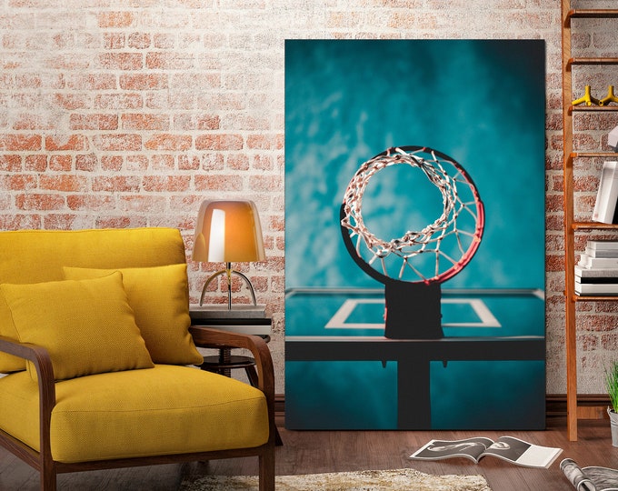 Basketball hoop art decor Motivational poster Basketball canvas print