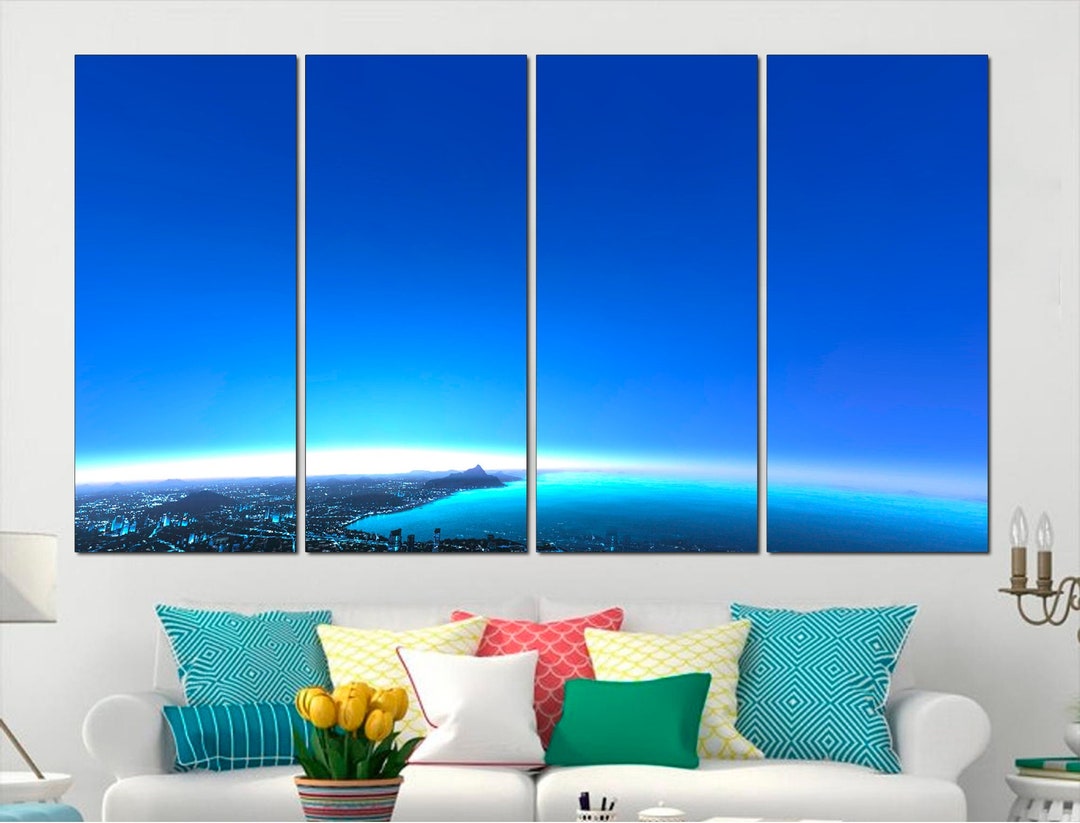Blue Sky Wall Art Space Art Canvas Print - Etsy UK