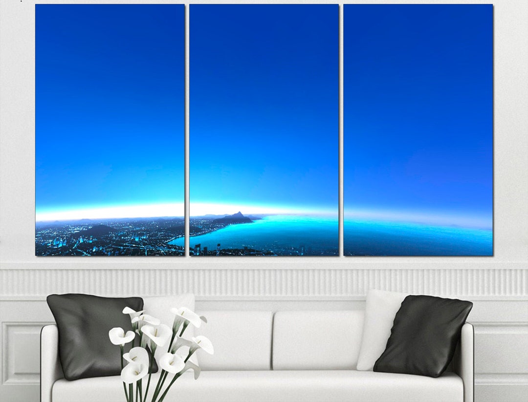 Blue Sky Wall Art Space Art Print Earth Art Art Etsy