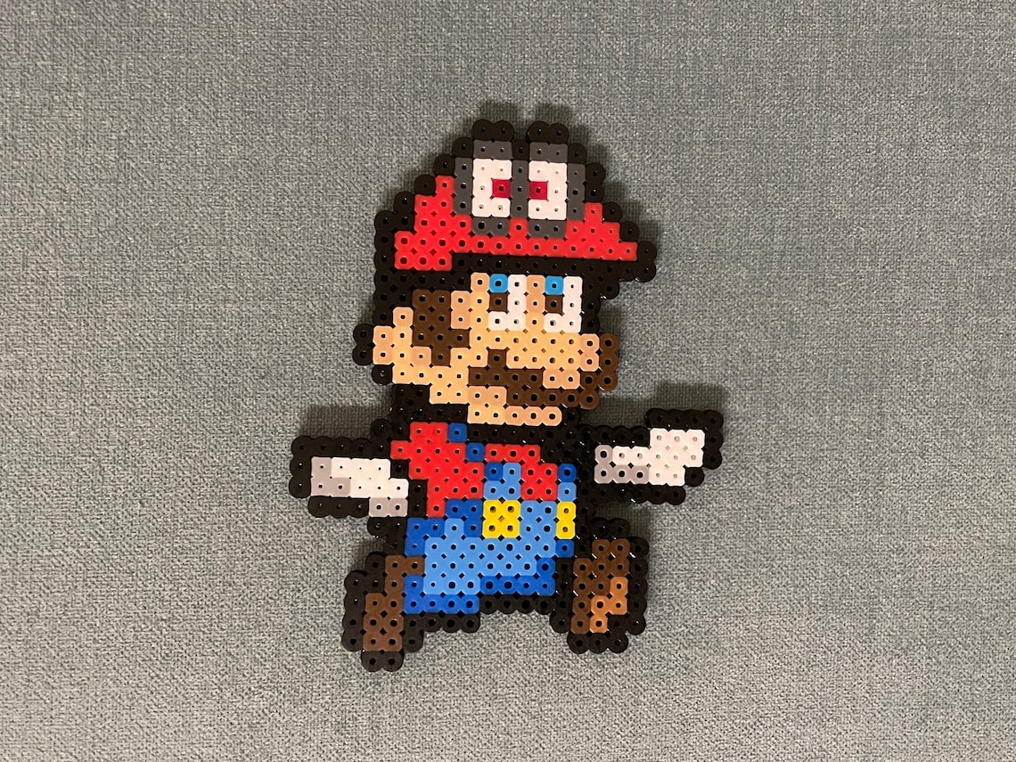 Super Mario Odyssey Mario & Cappy Nintendo Perler Bead Art Etsy
