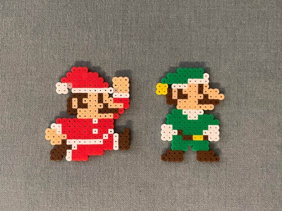 costilla cáustico celebracion Mario y Luigi Navidad X-mas Super Mario Bros. Santa Elf - Etsy España