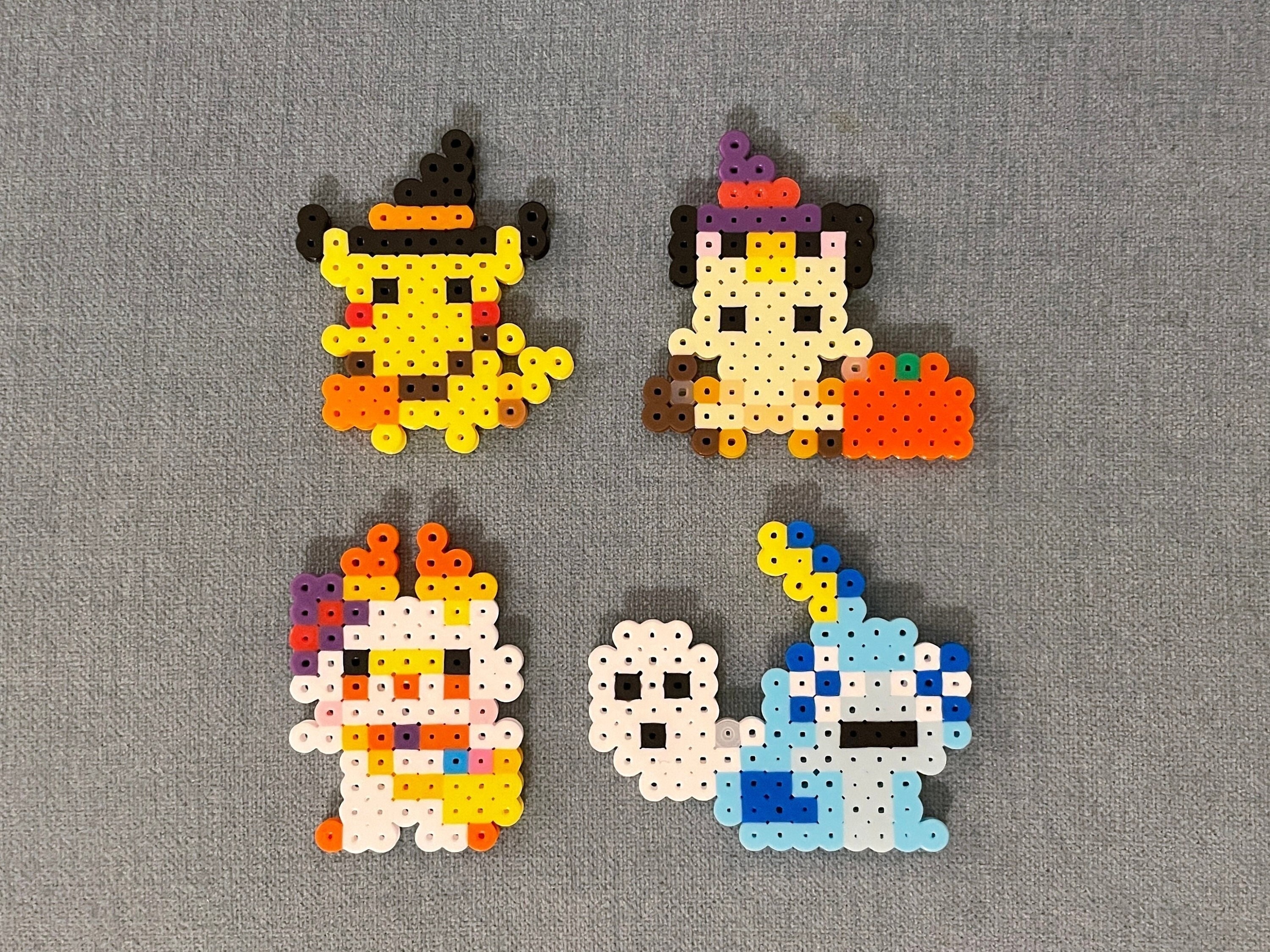 Halloween Pokemon Pikachu, Meowth, Scorbunny, and Sobble Spooky Witch Ghost  Trick-or-treat Nintendo Magnet Keychain Perler Bead Art - Etsy UK