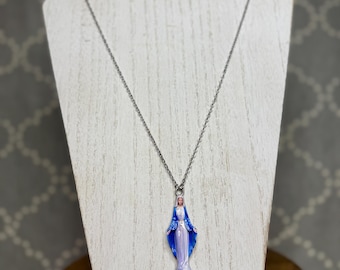 Virgin Mary Statue Necklace