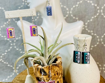 Retro Tape Cassette Earrings