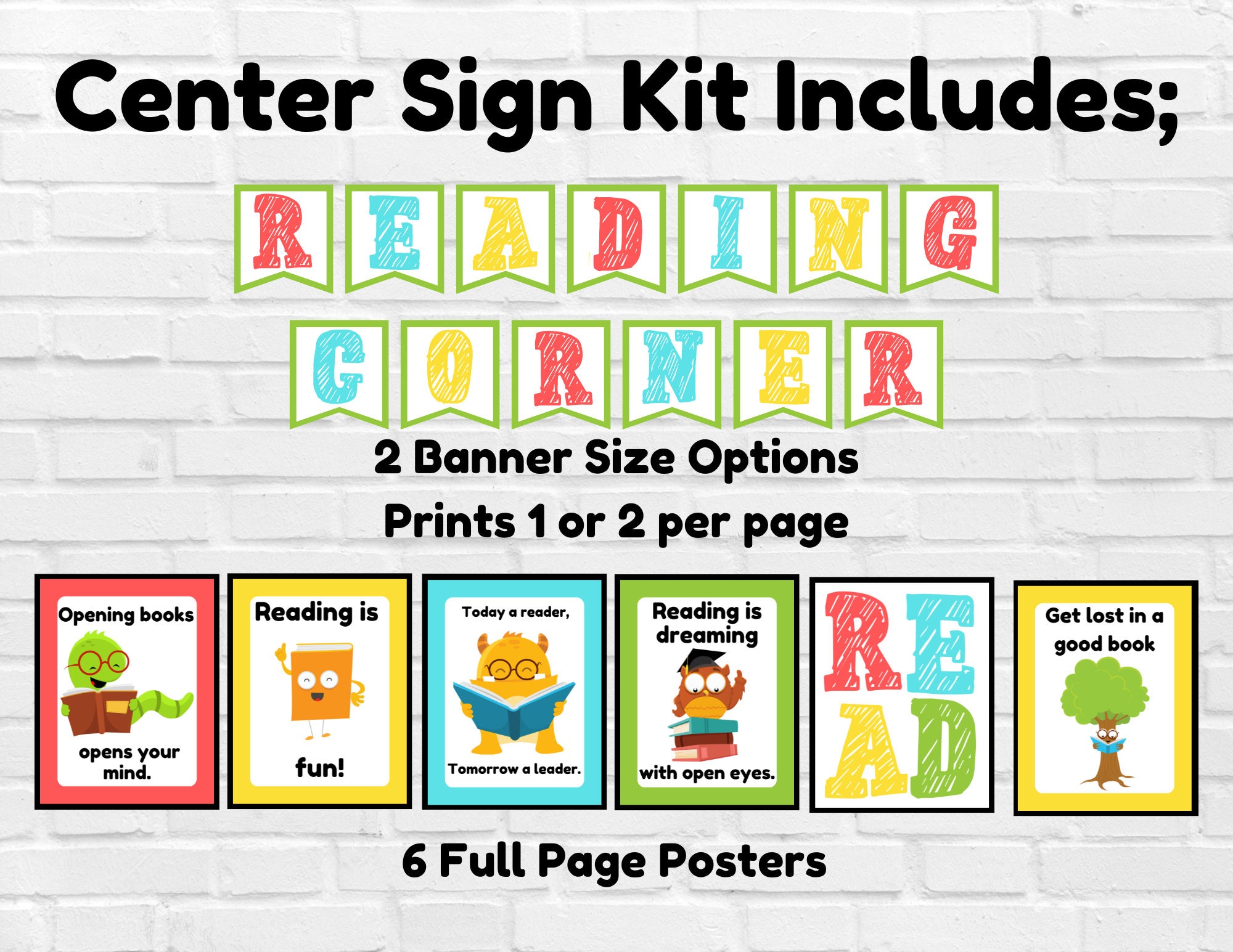 Daycare Reading Corner Bulletin Board Preschool Reading Etsy