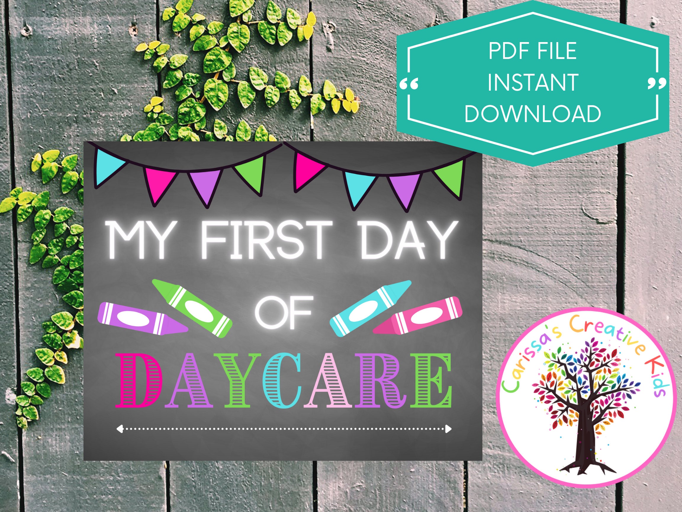 First Day Of Daycare Sign Chalkboard Sign Instant PDF Etsy First Day Of Daycare Sign Chalkboard Sign Instant PDF Etsy