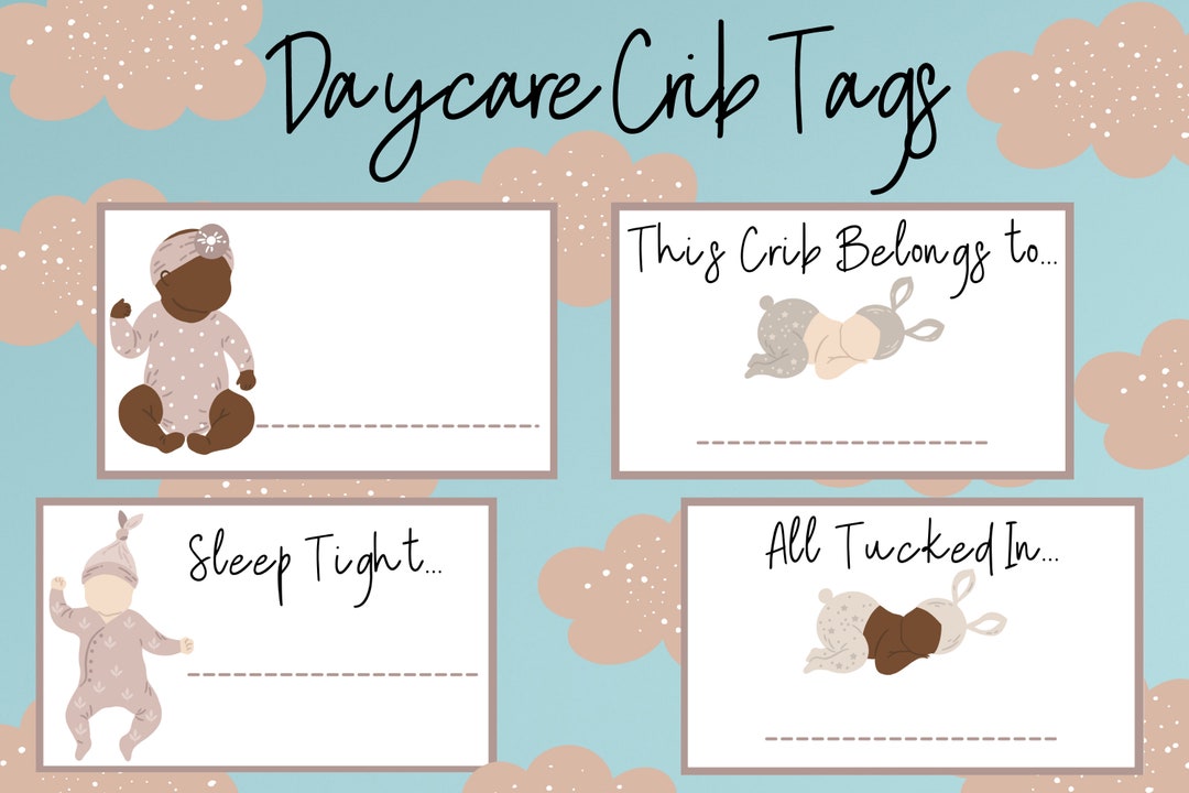 Daycare Crib Name Tags Name Tags for Nursery Preschool Childcare Center