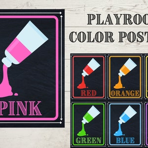 Color Posters for Classroom or Playroom wall | Perfect for Daycare or Preschool | Classroom Décor for Color recognition | Home Daycare