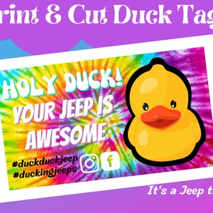 Duck Tags | Duck Duck tags | Ducking Game tags |  Printable Game Tags | Print and Cut from your home computer