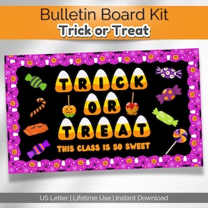 Halloween Classroom Bulletin Board | Cute Halloween Class Decor | Daycare Bulletin Board | Preschool Bulletin | School Bulletin Board Kit