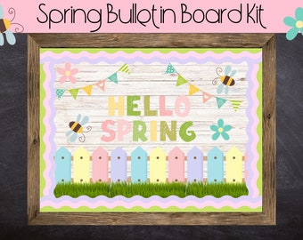 Hello Spring Bulletin Board Kit | Classroom Decor | Daycare | Preschool | Childcare | Spring Bulletin Board Kit for Your Classroom!