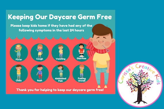 Daycare Sickness Posters Sick Policy Posters to Help Keep Your Space Germ  Free Health Posters for Childcare Preschool Home Daycare -  Sweden