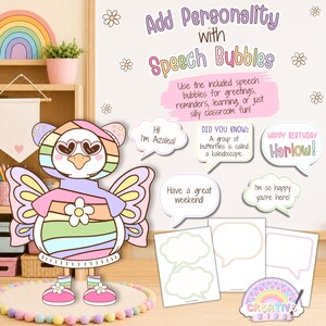 Printable Classroom Goose speech bubbles for adding greetings, reminders, learning prompts, and silly messages to classroom decor, kindergarten displays, speech therapy rooms, elementary decor, playroom decor, classroom posters, and bulletin board kit setups.