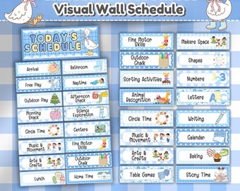 Editable Daycare Visual Schedule | Preschool Daily Routine Cards | Toddler Visual Cues | Classroom Decor | Schedule Template