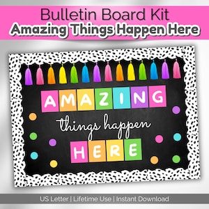 Inspirational Classroom Bulletin Board Kit | Classroom Decor | Motivational Elementary Back To School Poster Theme | Playroom Therapy Office