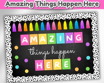 Inspirational Classroom Bulletin Board Kit | Classroom Decor | Motivational Elementary Back To School Poster Theme | Playroom Therapy Office