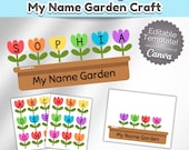 Spring Preschool Name Tracing Activity | Craft Kit For Kids | Homeschool Worksheet Printable | Toddler Busy Book | Sunday School Craft Idea