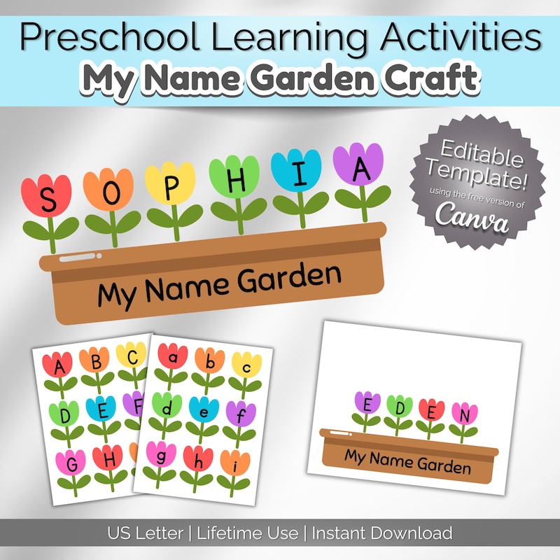 Garden Toddler Template - Etsy
