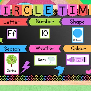 Circle Time Board | Daycare Learning | Preschool | Homeschool | Focus Board |Circle Time Activities | Early Learning | ABC's 123's