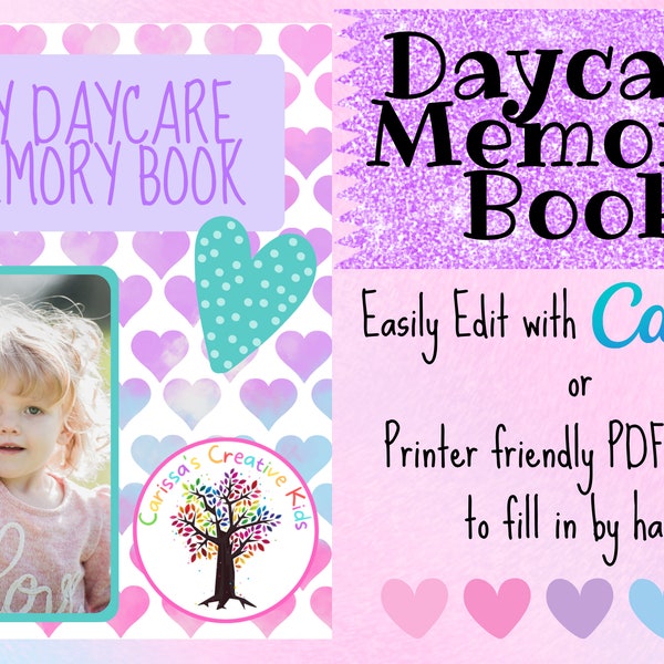 Daycare Memory Book | Daycare Goodbye Gift | Childcare Memories | Daycare Digital Scrapbook | Childcare Provider Gift | Daycare Teacher Gift