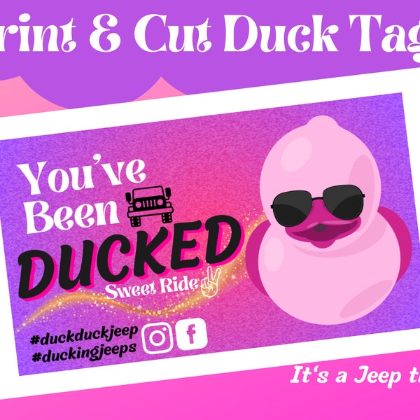 Duck Tags | Duck Duck tags | Ducking Game tags |  Printable Game Tags | Print and Cut from your home computer
