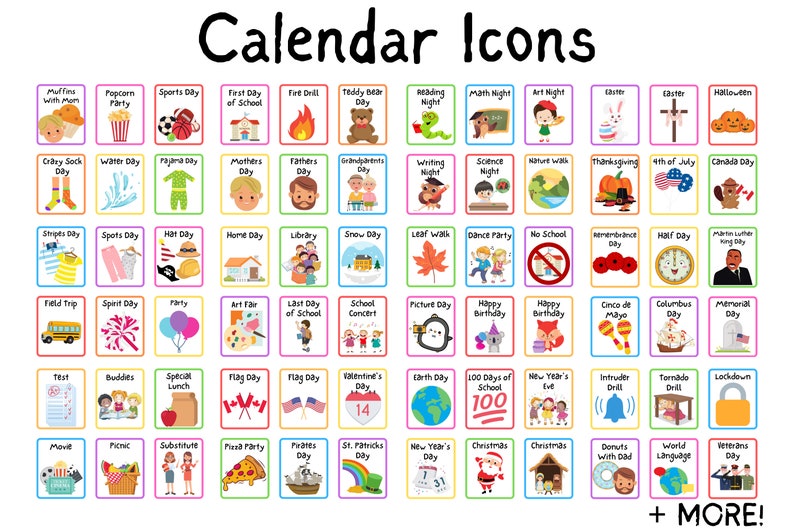 Daycare or Preschool Linear Calendar Prek Calendar Printable PDF