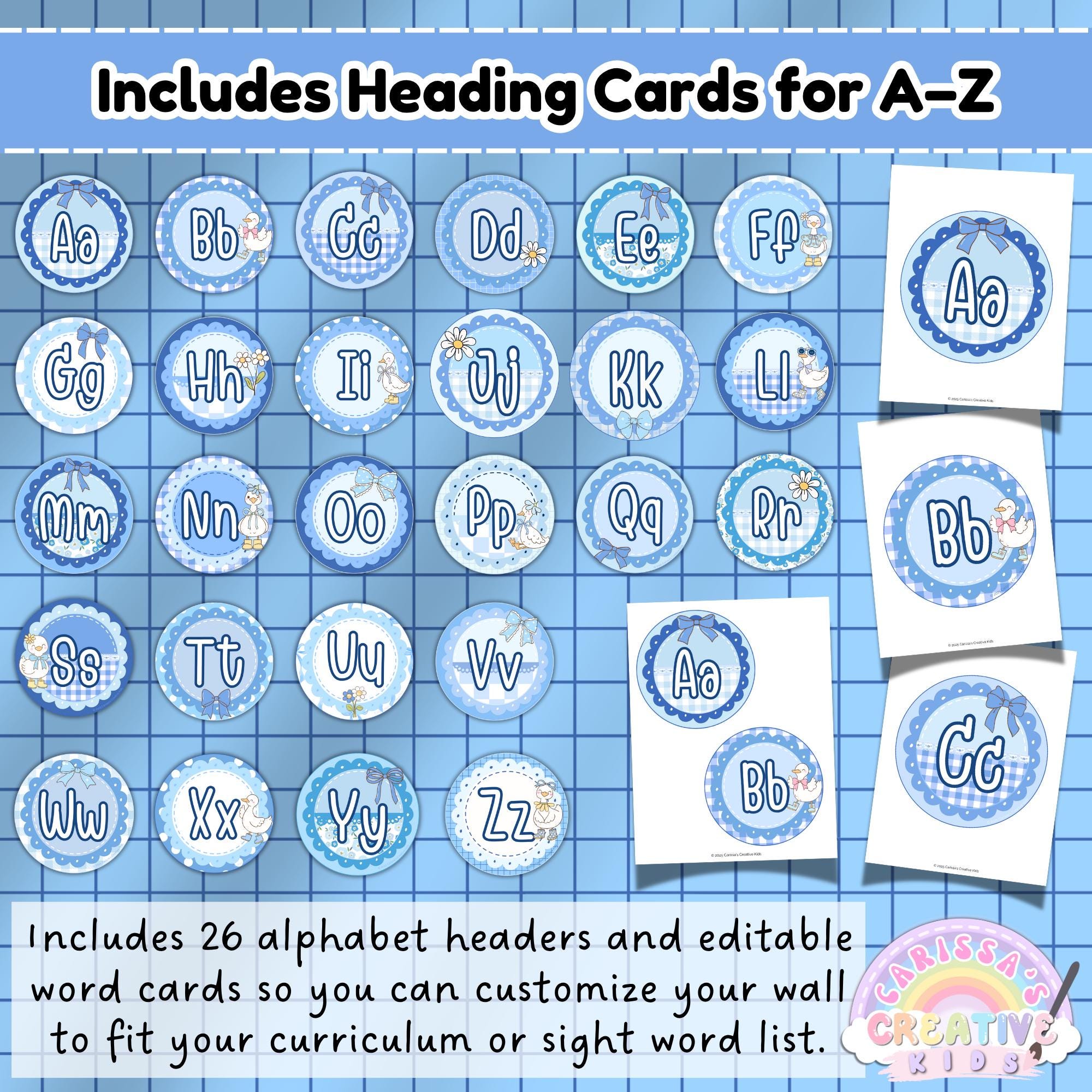 Editable Word Wall Display • A–Z Alphabet Headers + Sight Word