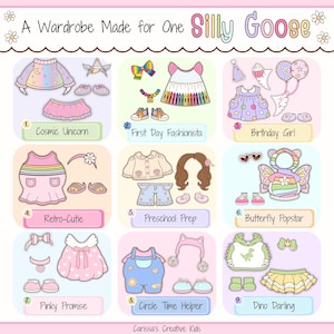 Classroom Goose dress-up classroom decor featuring cute printable outfit pieces for kindergarten, elementary decor, speech therapy rooms, playroom decor, classroom posters, and bulletin board kit displays.
