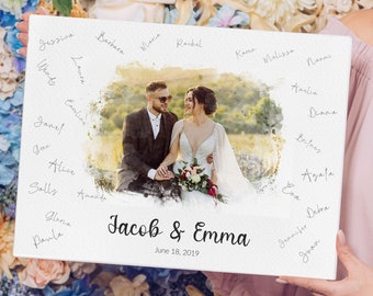 alternative guestbook ideas wedding venue art,, Wedding Guest Book Alternative, wedding venue illustration digital painting watercolor art