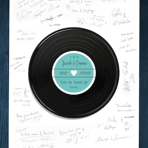 Custom Vinyl Record, Record Guest Book, Wedding Guest Book Alternative PRINTABLE, Music Wedding Song, Unique Wedding Guestbook